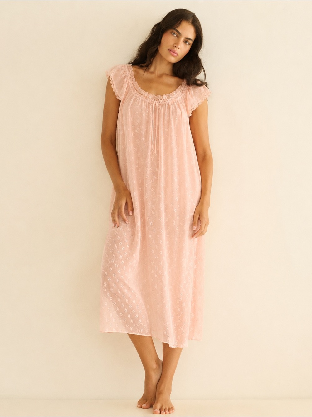 Vintage Peach Doenesque Gown